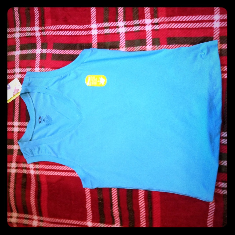 Blue athletic shirt
